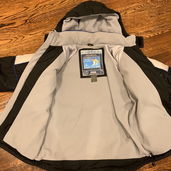 ZeroXposur down jacket side 14/16 with detachable hood (black, grey, blue) - Picture 9 of 15